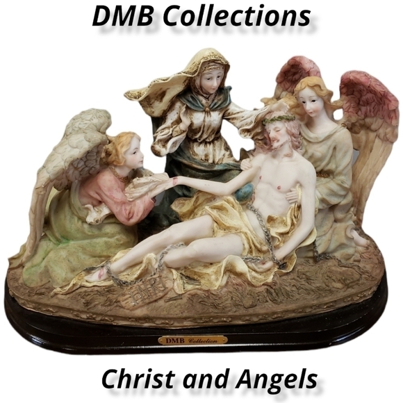 DMB Collections Resin CHRIST WITH ANGELS 13W x 7.5H - Picture 1 of 12